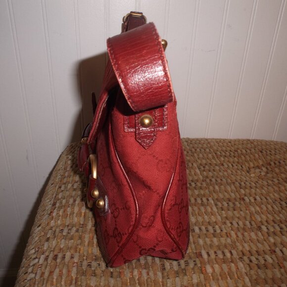 Gucci Tom Ford Era Horsebit Crimson Red Shoulder Bag - Picture 7 of 12